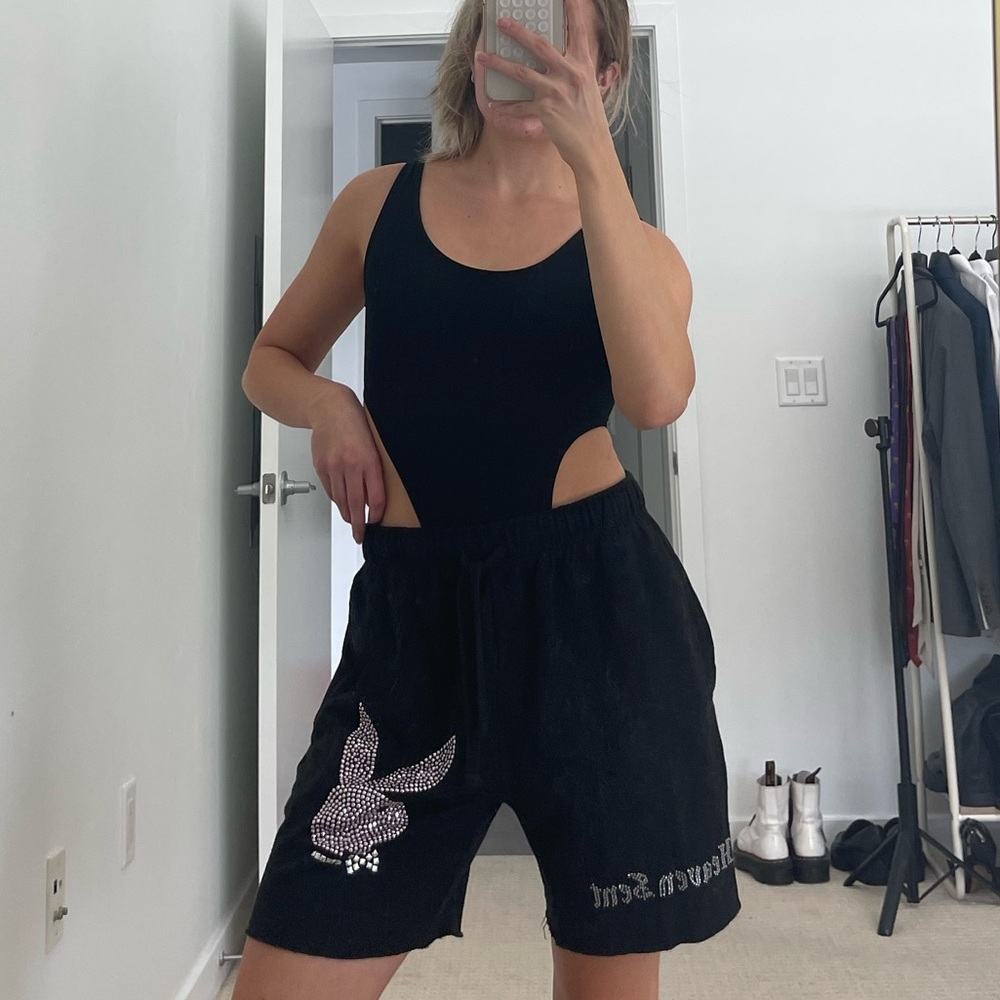 Black Playboy Shorts